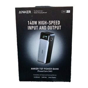 Anker - Power Bank (24000mAh, 140W, 3-Port) - Black